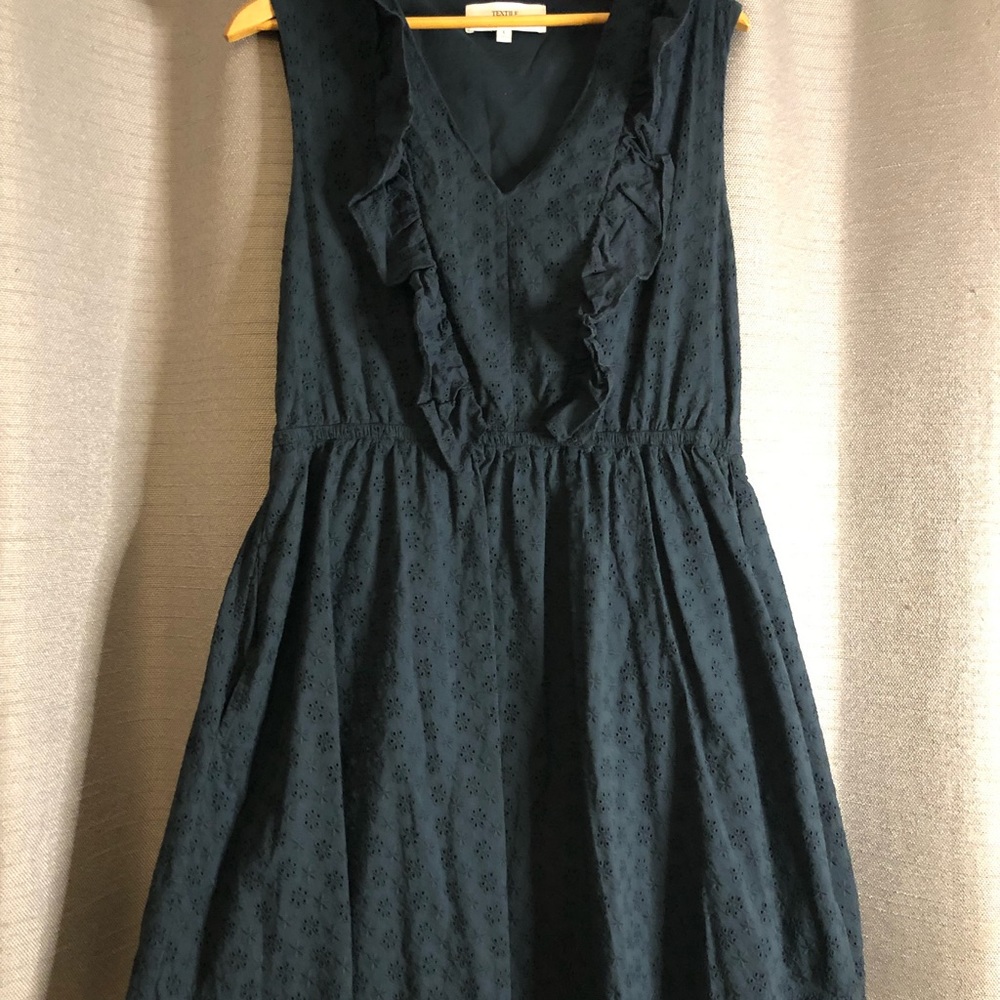 Textile Sleeveless Ruffle Dress - Picture 2 of 4